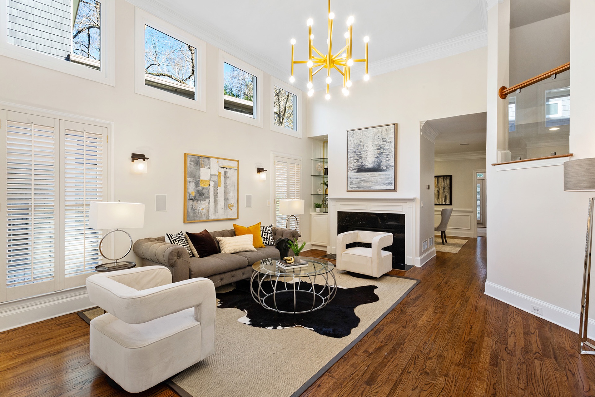 Luxury staged living room by Design2Sell