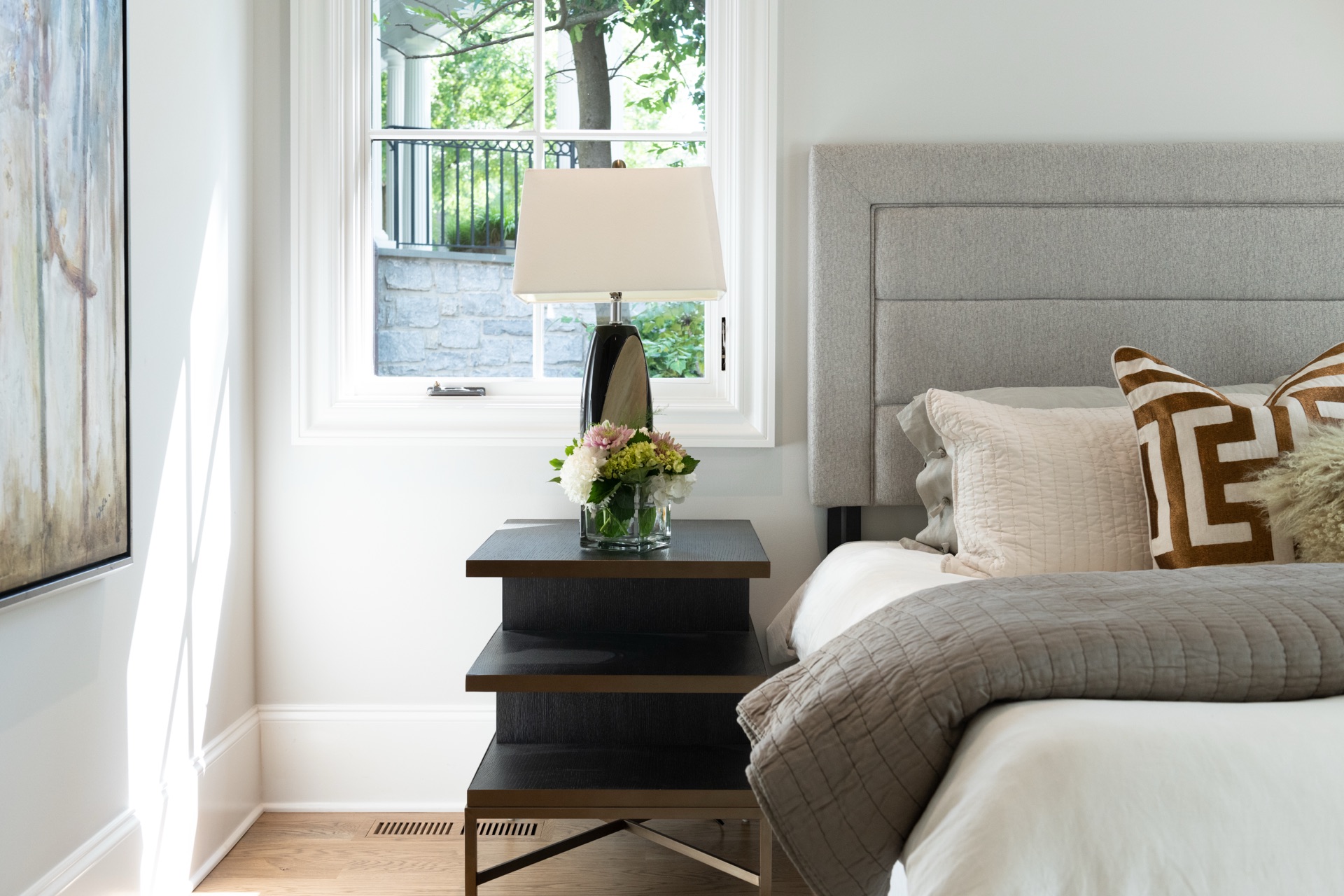 Luxury staged bedroom by Design2Sell