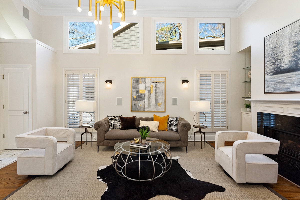 After staging — Buckhead living room by Design2Sell