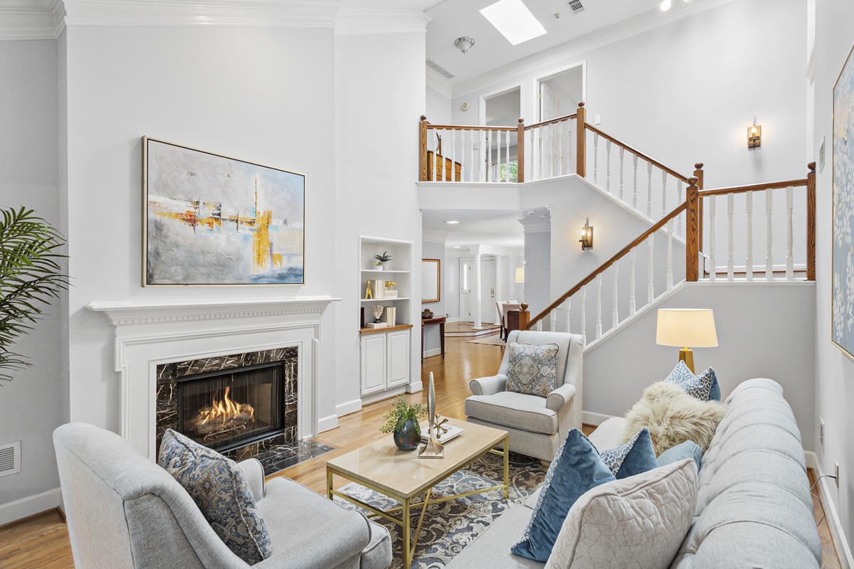 Luxury staged living room by Design2Sell